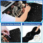 4Pcs Memory Foam Keyboard Wrist Rest Desk Mat Set, Skull - Image 3