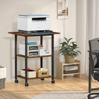 Lerliuo 3-Tier Printer Stand, Industrial Rolling Printer Table with Storage - Image 5
