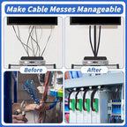 Oleitodh 250 ft 1/4 in OD Split Wire Loom Tubing, with 20 Cable Ties - Image 6