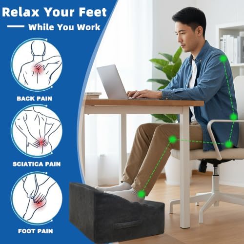 Under Desk Foot Rest, Adjustable Height Foot Stool for Office - Image 3