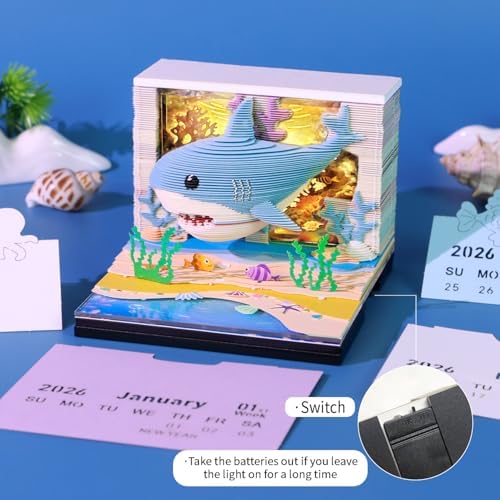 3D Memo Pad Time Piece Calendar 2026 3D Weekly Calendar Notepad - Image 2