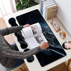 4 in 1 Mouse Pad Combo, Large Gaming Mouse Pad + Keyboard Wrist Support + Mouse Wrist Rest + Coaster, Table Pad 31.5 "x 11.8" with Memory Foam Ergonomic Wrist Pad Set, Cool Dark Dragon - Image 2
