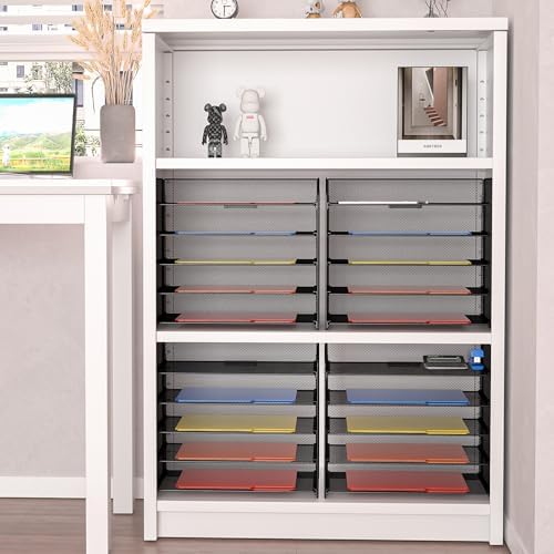 A4/Legal/Letter Size，5 Tier Mesh Letter Tray File Organizer,15.2 x 9.5 x 13.4 inches,Office File Folder Holder,Space Saving,Black - Image 7