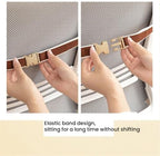 Plush Desk Chair Cushion with Ties Non-Slip Office Chair Cushions with High Back Soft Pink Seat Cushion Cute for Gamer Dorm Desk Chair (Light Gray) - Image 5