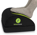 ErgoFoam Adjustable Foot Rest for Added Height - Mesh Orthopedic Teardrop Design - Large Premium Under Desk Foot Rest - Most Comfortable for Lumbar, Back, Knee Pain (Black) by ErgoFoam