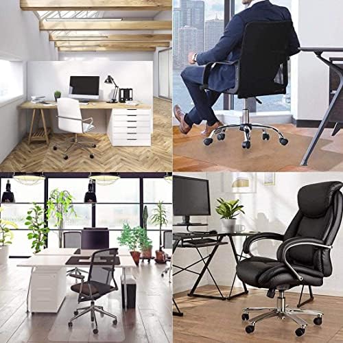 Office Chair Mat for Hard Wood Floors, 36 x 48 inches Clear Floor Mat for for Rolling Chairs, Heavy Duty Wood/Tile Floor Protectors for Home Office, Anti-Slip, Easy to Clean - Image 2