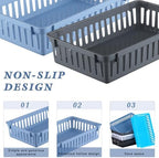 Wenqik Set of 12 Small Plastic Baskets for Organizing, Multi Color - Image 4
