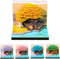 3D Calendar 2027, Desk Time Piece Calendar 2027,Tear-Away 3D Paper Art Notepad w LED Lights,Creative 3D Memo Artsy Pad Calendars, DIY Paper Carving Gift (Marriage Tree-B) by Ksgolif