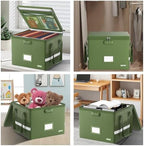 ENGPOW 5200°F File Box Fireproof Document Box with Lock,Heat Insulated Collapsible File Storage Organizer Box with Handle,Portable Home Office File Cabinet for Hanging Letter/Legal Size Folder, Green - Image 7