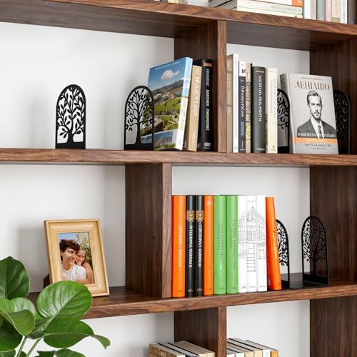 HappyHapi 7 Pair Book Ends, Metal Bookends for Shelves, Decorative Bookends - Image 6