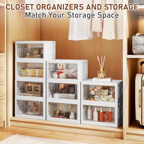 Wise Oannes Closet Organizers and storage with Wheels, 23QT White - Image 5