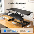 35" Standing Desk Converter, Quick Sit to Stand Desk Riser - Image 2