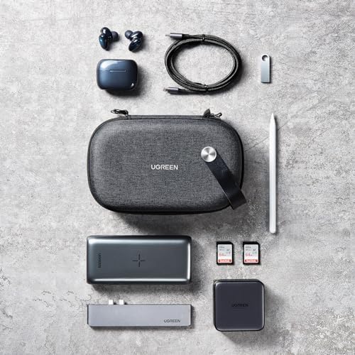 UGREEN Electronic Organizer Travel Case Pouch Bag Accessories Portable Waterproof Storage Bag Travel Essentials with Cable USB Flash Drive Charger External Battery Memory Card - Image 3