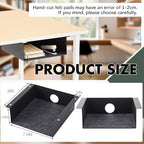 Yaocom 2 Pack Under Desk Hanging Shelf, Carbon Steel Storage Tray with Mute Felt Sheets, Mount Shelves Organizer for Office Home Workstation Gaming Desk Stand up(7.5x8x2.8 in/Storage Shelf,Black) - Image 2