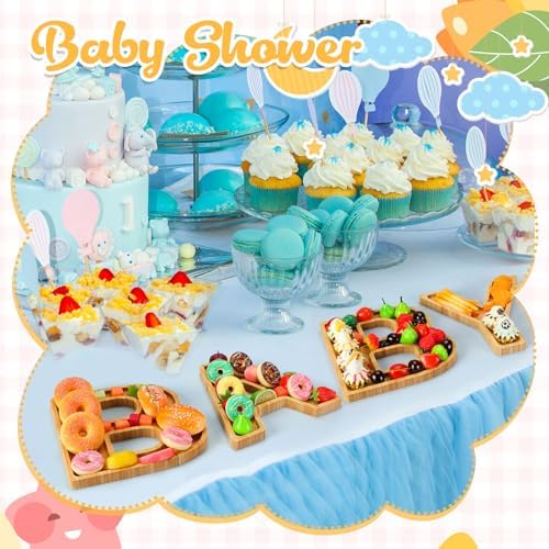 FillTouch 1 Set Baby Shower Letter Charcuterie Board, Wood Wood Tray - Image 3