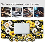 Large Keyboard Mouse Pad Set, Extended Mouse Pad+Keyboard Wrist Rest Support, Memory Foam Ergonomic Easy Typing, 4Pcs (31.5×11.8 in) Desk Pad Set for Office Home,Flower Daisies - Image 7