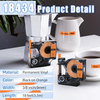 USUPERINK 4 Pack Compatible for Dymo 18434 Black on Orange 9mm 3/8'' x 5.5m 18' Permanent Vinyl Label Tape Work with Rhino Pro 1000 3000 4200 5000 5200 6000 3M PL100 PL150 Industrial Label Makers - Image 2