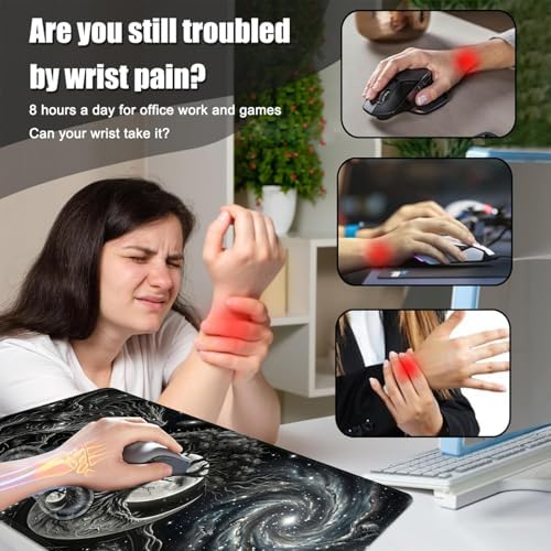 Desk Mat, Mouse Pad with Wrist Rest, 4-in-1 Large Mouse Pads for Desk, Ergonomic Mouse Pad and Keyboard Wrist Rest Gaming Keyboard Mat for Office,Tree of Life Moon - Image 5