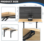 Ultrawall Wall Mounted Workbench with Pegboard, Folding Down Work Table - Image 3