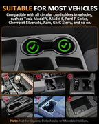 Car Desk for Laptop, 360° Rotation Cup Holder Table, Car Table & Car Food Tray for Tesla Model Y/3, F-150/Ram 1500/GMC Sierra 1500 & Most Vehicles, Car Accessories for Women & Men(Long Pole) - Image 5