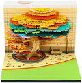 3D Memo Pad 240 Sheets Four Season Tree Notepad Cute Kawaii Sticky Note Pad 3D Paper Carving Art Craftwork Desk Decoration Pen Holder DIY Creative Gift,Autumn by RSLIPIN