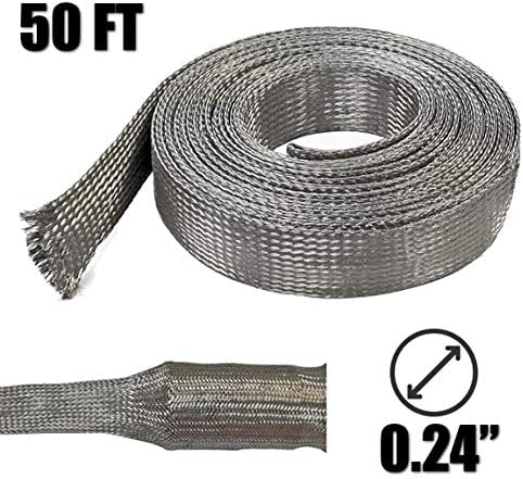 Electriduct 3/8" Tinned Copper Metal Braided Sleeving (Ø 0.24") - 250 Feet - Image 2