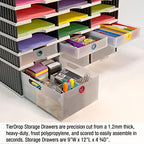 Ultimate Office TierDrop Storage Drawers, 9w x 12d x 4.75h, Set of 3, Clear - Image 4