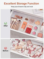 SMARTAKE 29 PCS Drawer Organizer, 4-Size Desk Bathroom Drawer Organizer - Image 4