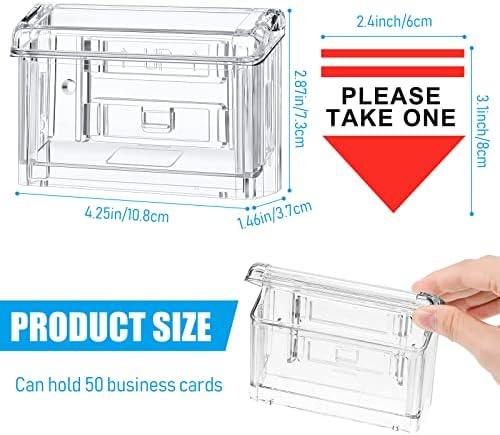 Crtiin 6 Pcs Outdoor Business Card Holder Waterproof Acrylic Wall Mount - Image 3