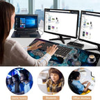 Keyboard Wrist Rest and Mouse Pad with Wrist Support Set Ergonomic Coaster,Memory Foam,Easy Typing Pain Relief,Large XL Desk Mat 31.5"x 11.8",Mandala in Galaxy - Image 7