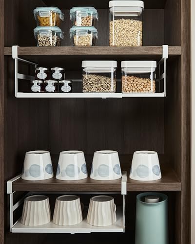 Under Shelf Storage Basket, 2-Pack Under Cabinet Shelf Organizer - Image 2