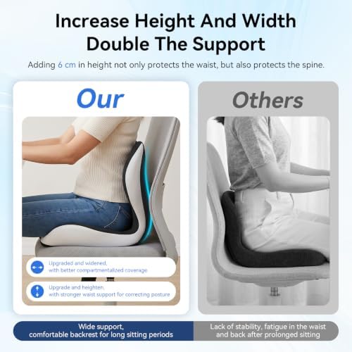 Seat Cushion for Office Chair and Car, Lumbar Support Pillow for Chair - Image 3