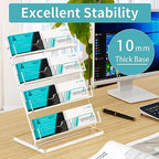 HIIMIEI Business Card Holder Desk, Acrylic Business Card Display, 4 Tier Clear Business Card Stand for Office, Exhibition, Meeting, Home, 480 Card Capacity - Image 4