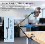 SMALLRIG Desktop Magic Arm Support with Super Clamp Kit, Phone Mount Clamp - Image 3