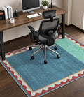 chakme Office Chair Mat for Hardwood Floor, 60"x45" (Blue Scalloped Border) by CHAKME