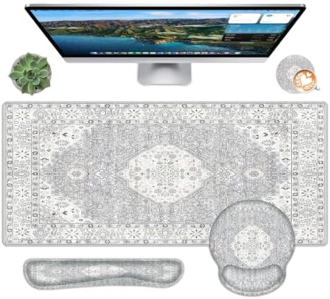 Mousepad Set，Keyboard Mat+Wrist Support Mouse Pad+Wrist Rest Pad+Coaster by Unknown