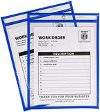 C-Line Neon Stitched Shop Ticket Holders, Blue, 9 x 12, 15/Box (43915) by C-Line