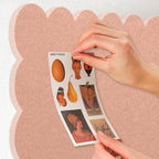 Scalloped Bulletin Board 36x24 inches, Decorative Felt Pin Board for Wall - Image 4
