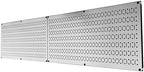 Wall Control Pegboard Rack Garage Storage Galvanized Steel Horizontal Peg Board Pack - Two 32-Inch x 16-Inch Shiny Metallic Metal WallBoard Tool Organization Panels - Image 3