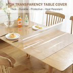 LovePads Frosted Table Cover Protector 38 x 66 in, 1.5mm Thick Plastic Mat - Image 2