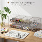 8 Pack Small Clear Stackable Acrylic Storage Boxes & Drawers - Image 3