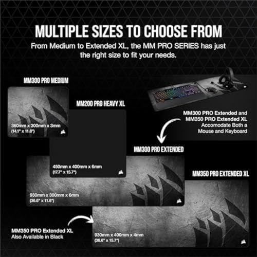 Corsair MM350 PRO Spill-Proof Cloth Gaming Mouse Pad – Extended XL – Black - Image 7