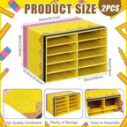 Colingmill 2 Pcs Pencil Classroom Paper Storage Organizer 19x12inch - Image 3