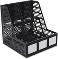 Advantus 3-Compartment Magazine and Literature File, Black (34091) by Advantus