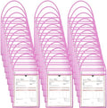 Geyee 50 Pack Job Ticket Holders Work Order Plastic Sleeves,Pink by Geyee
