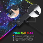 AIMSA RGB Gaming Mouse Pad Extended, Large Led Mousepads Non-Slip Rubber Base with 14 Lighting Modes, Computer Keyboard Mat Soft Desk pad Waterproof 35.4 x 15.8 inches, Galaxy Nebula Universe - Image 5