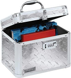 Vaultz Combination Lock Box - Secure Safe for Documents, Valuables, Medicine & Money - 10 x 7.25 x 7.75 Inch - Silver Treadplate by Vaultz
