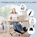 BALAPET Large Foot Hammock Under Desk Footrest, Adjustable Office Foot Rest Sling with Hooks Portable Leg Rest for Desk for Study and Relaxing,Machine Washable - Image 5