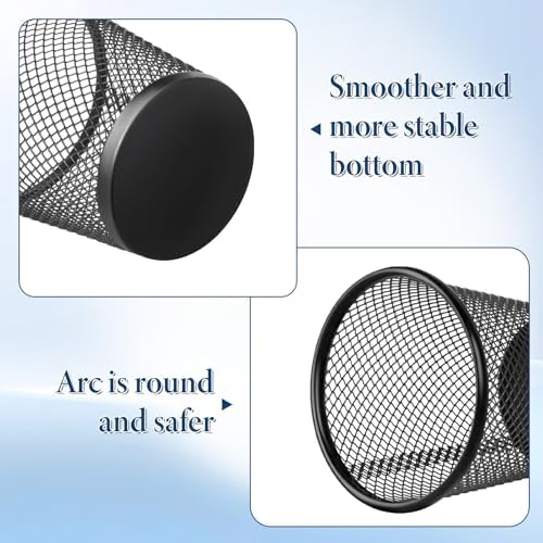 24 Pack Metal Pen Holder, Wire Mesh Pen Cup Pencil Holder Black Metal Pencil Cup for Home Office Desk Pen Holder Supplies - Image 3