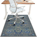 36"x60" Office Chair Mat for Hardwood Floor, Non-Slip Washable Dark Blue by BESBLEE